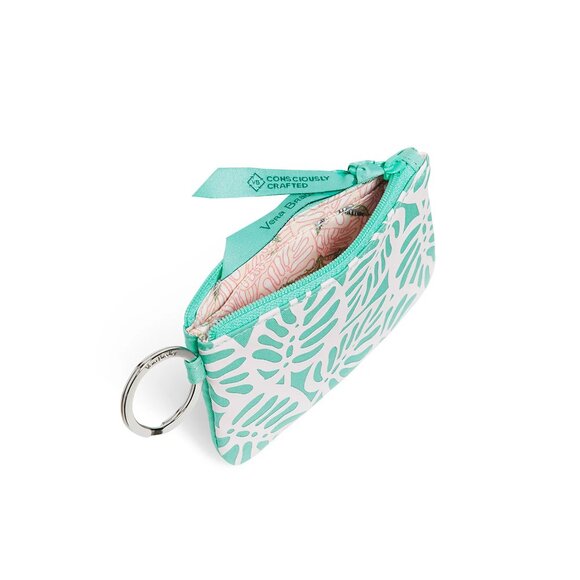 Vera Bradley Women's Recycled Cotton Zip ID Case Rain Forest Canopy New NWOT - Picture 5 of 7